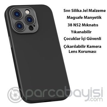 Baseus Liquid Silica Gel iPhone 14 Pro 6.1 Magsafe Silikon Kılıf + Tempered Ekran Koruyucu Set