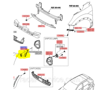 Kia Rio Ön Tampon Sol Hava Kanalı Orjinal | 86573H8000