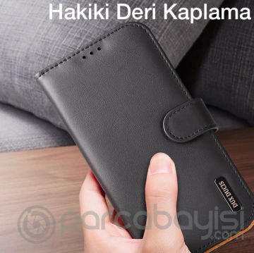 Dux Ducis iPhone 12 - 12 Pro Kılıf Mıknatıslı Cüzdanlı Deri Kılıf Hivo Series