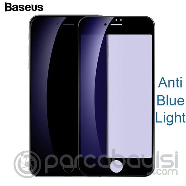 Baseus İPhone 7 Plus, 8 Plus 3D Anti Blue Light Full Cam Ekran Koruyucu