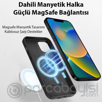 Dux Ducis Grit Series iPhone 14 Plus 6.7inç Premium MagSafe Uyumlu Kılıf