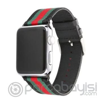 Ally Apple Watch 7-8 45mm 6-5-4 44mm Kayış Kordon Canvas Dokuma 3 Renk 3-2-1 42mm