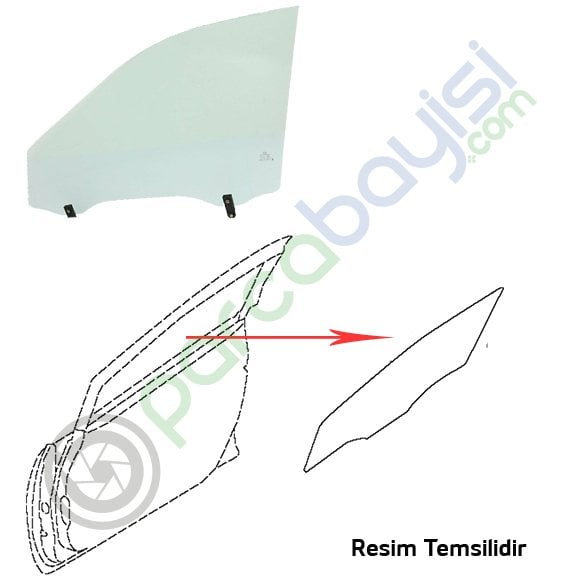 Ön Kapı Camı Sol Orjinal | 8241038020