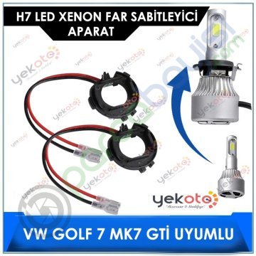 Vw Golf 7 Mk7 Gti H7 Led Xenon Far Bağlantı Soketi Sabitleyici Aparat 2 Adet Tk-114