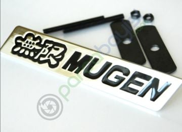 Mugen Ön Panjur Metal 3D Logo Amblem Sticker Krom