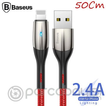 Baseus Horizontal İPhone 12,11, XS,XR,İP7,İP8 0.50CM 2.4A Hızlı Şarj Usb Kablosu