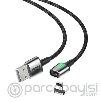 Baseus Zinc Magnetic Usb Kablo Şarj İPhone 7-8-XS-XR Başlık 2Metre 1.5A