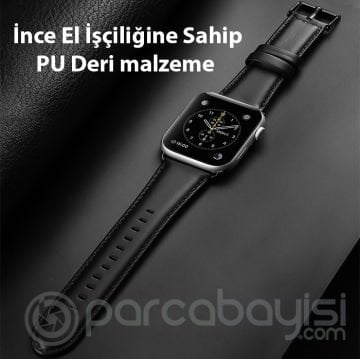 Dux Ducis Apple Watch 42-44-45MM için Business Deri Kayış Kordon