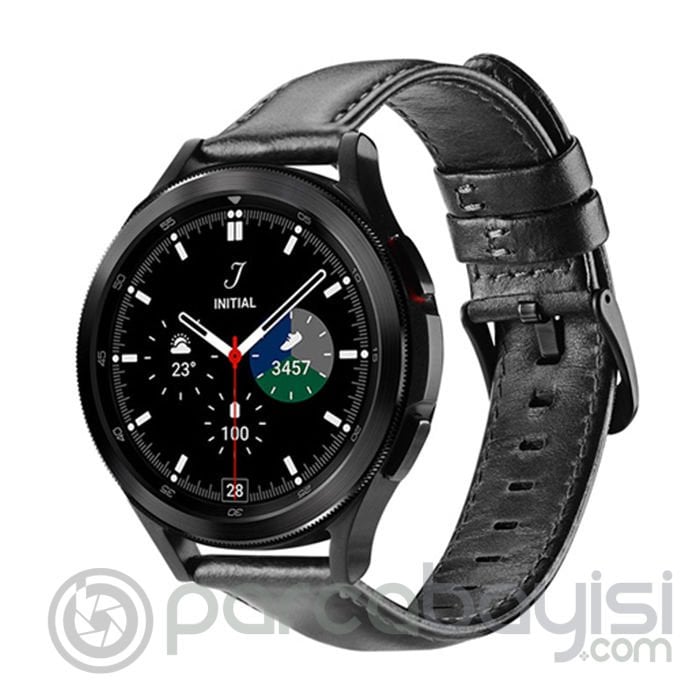 Dux Ducis SM Galaxy Watch 22MM-Huawei GT3-GT3 Pro 46MM-Magic 2 46MM için Business Deri Kayış Kordon