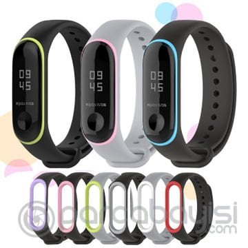 Mijobs Xiaomi Mi Band 3 Mi Band 4 Çift Renk  Silikon Kayış Kordon