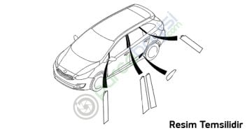 Kia Ceed Ön Kapı Bandı Siyah Üst Sol Orjinal | 863621H301