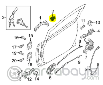 Kia Rio Kapak Ön-Arka R/L Kapı Badem Orjinal | 826521W030