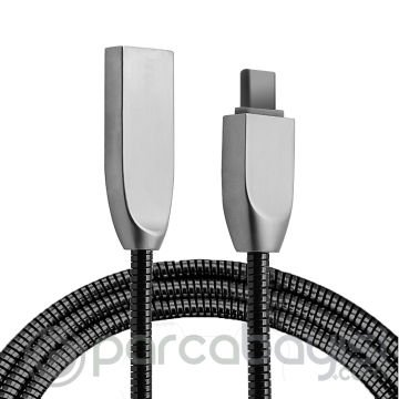 Ally Usb Type-C Zinc Alloy Dayanıklı 2,4 A Metal Usb Kablo