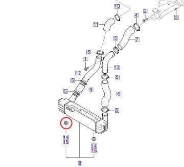 Kia Sorento İntercooler Alt Bağlantı Lastiği (1 Adet)  | 0K2N112202