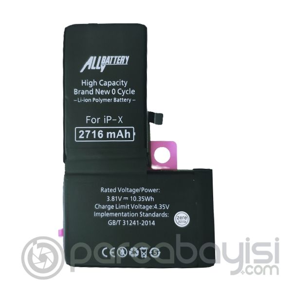 İPhone X Apn: 616-00347  2716 mAh Pil Batarya