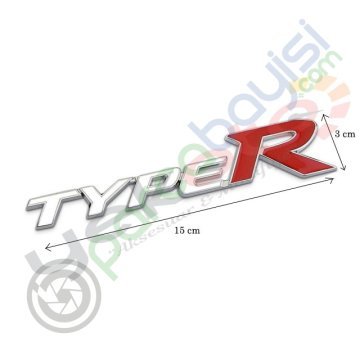Type R Metal 3D Amblem Ön Panjur Logosu Orjinal Style