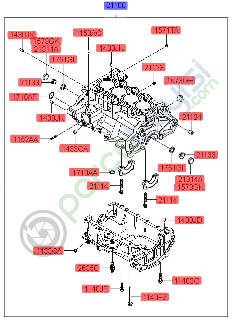 Silindir Bloğu Kia Carens Cerato Soul Orjinal | 361Y32Bh00