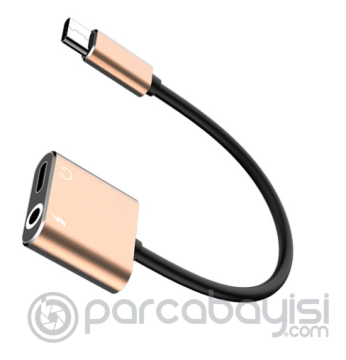 Usb Type C Audio 3.5mm Kulaklık Ve Şarj Dönüştürücü Kablo