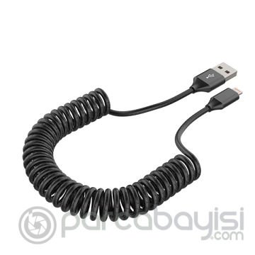 Spiral İPhone11,11Pro XS,XR 7-8 3.0A Hızlı Şarj Halat Usb Kablo 1.8MM