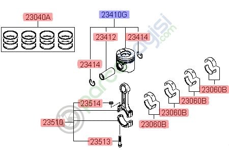 Piston Pim Seti 0.50 Kia Sorento Orjinal | 234104A914