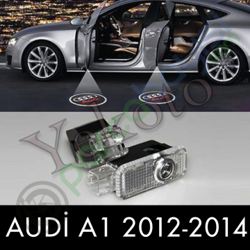 Audi A1 Araca Özel Kapı Logo Aydınlatma Hologram Hayalet Logo 2012-2014 Model Arası Uyumlu