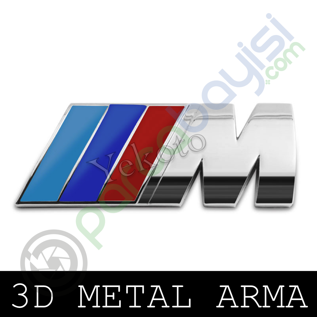 Bmw M Metal 3D Amblem Logo Orjinal Style Küçük Boy