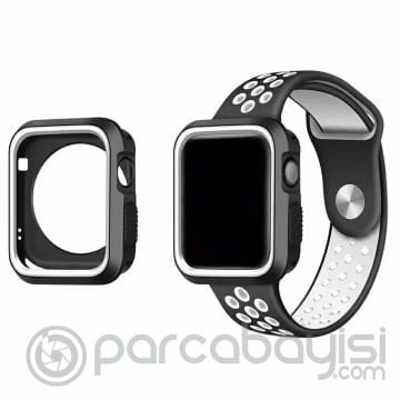 Ally Apple Watch İçin 42mm 2,3 Nike Style Çift Renk Silikon Kılıf