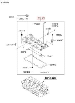 Kia Cerato Kulbütör Kapağı Orjinal | 224102A230