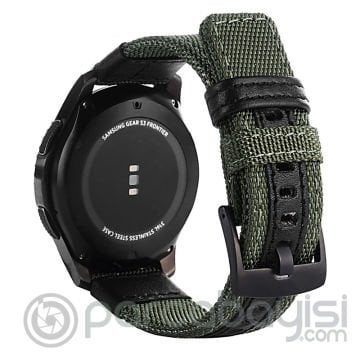 Ally 22mm Gear S3 Watch 4 46mm Jeep Nylon Dişli Dokuma Kayış Kordon