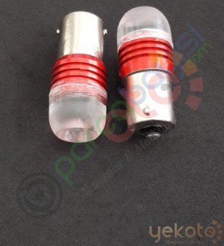 Yekled 1156 Tek Duy Ampul Led Kırmızı/Red Işık Çakarlı Mod Stop Fren Lamba Mercekli Model 2 Adet