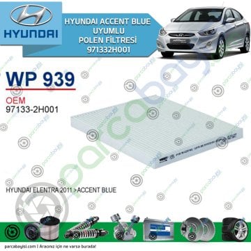 Kia Cerato -Hyundai Blue Polen Filtresi Wunder Marka | 971332H001