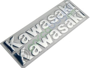Kawasaki Yazısı 3D Krom Logo Sticker 2 Adet