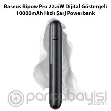 Baseus Bipow Pro 22.5W Dijital Göstergeli 10000mAh Hızlı Şarj Powerbank
