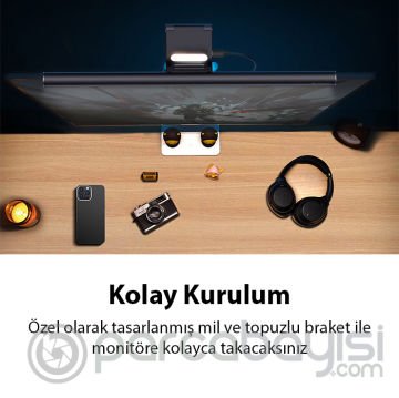 Baseus i-wok2 Series USB Asimetrik Çalışma Masası Göz Koruma Led Lamba ve Monitör Aydınlatma Işığı