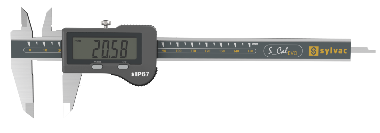 Dijital Kumpas IP67 Korumalı (S_Cal EVO) 0-150 - 4x1.4