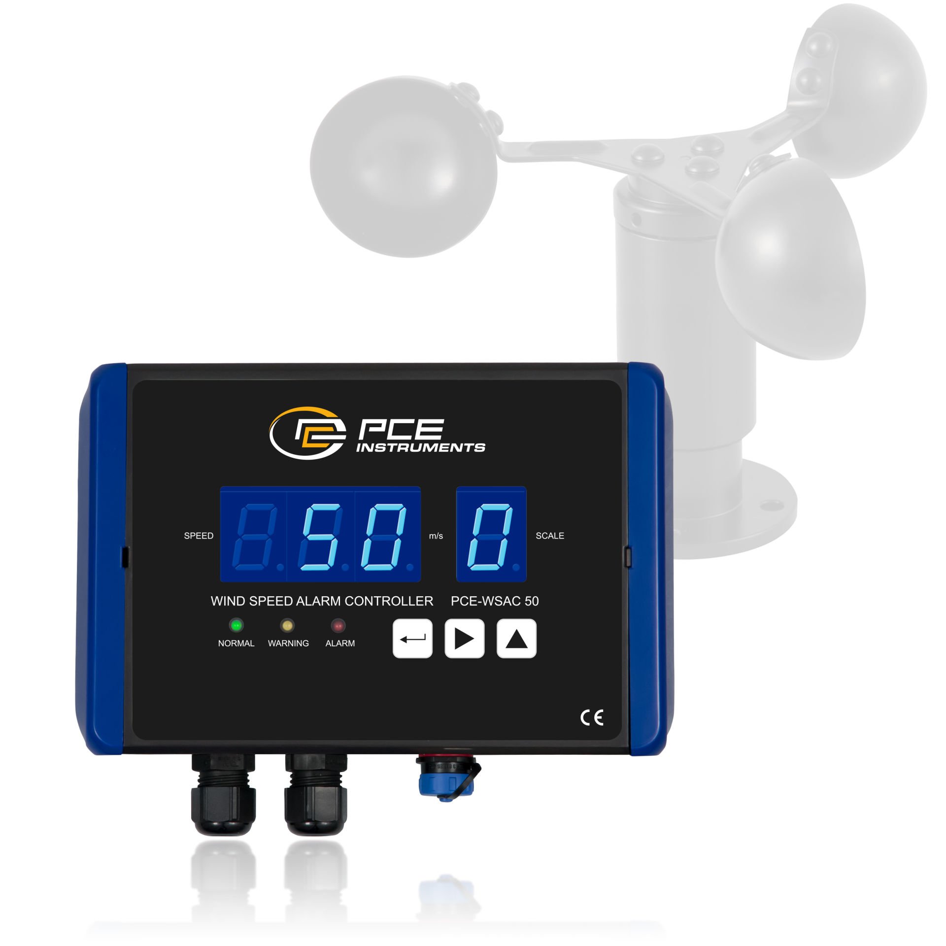 Rüzgar Hızı Alarm Kontrol Cihazı PCE-WSAC 50-120
