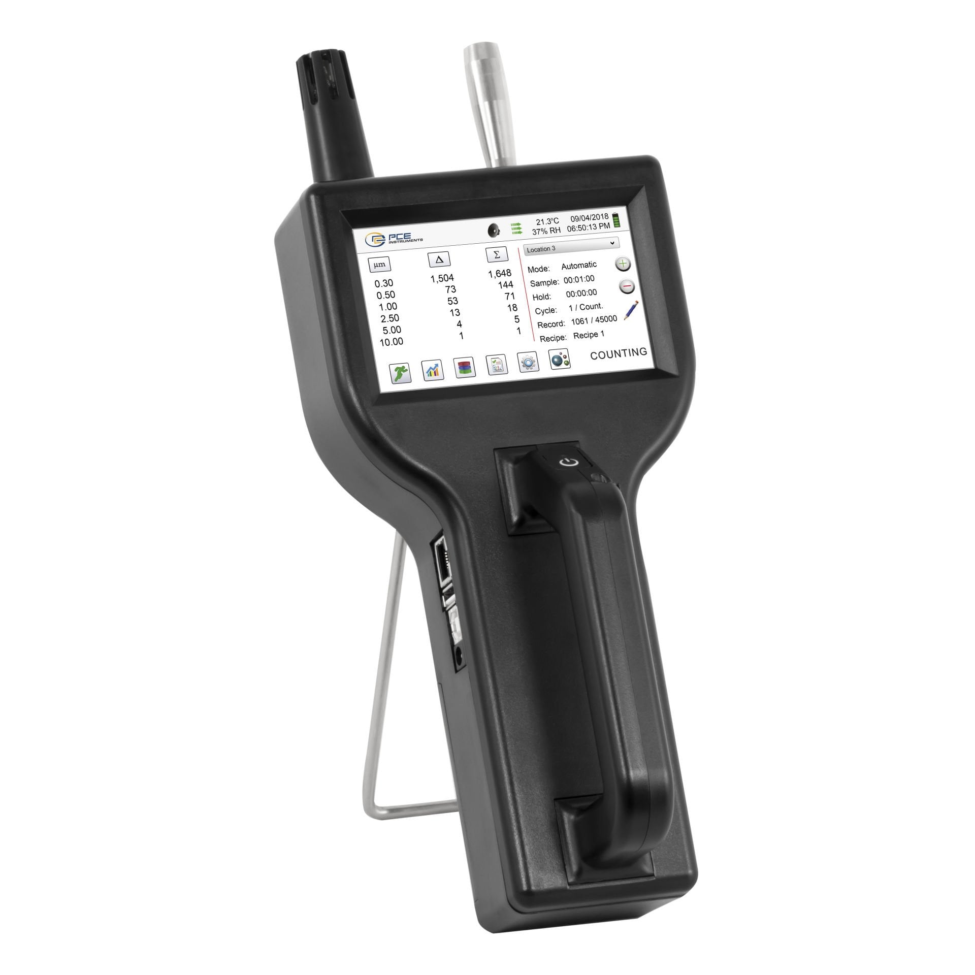 Partikül Ölçüm Cihazı PCE-PQC 10EU (ISO 21501-4)