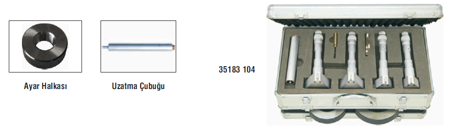 Innendurchmesser-Mikrometer-Sets Dreipunktkontakt