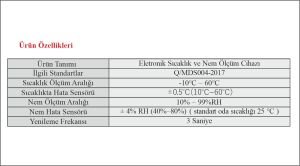 YJR916 NEM VE SICAKLIK ÖLÇER