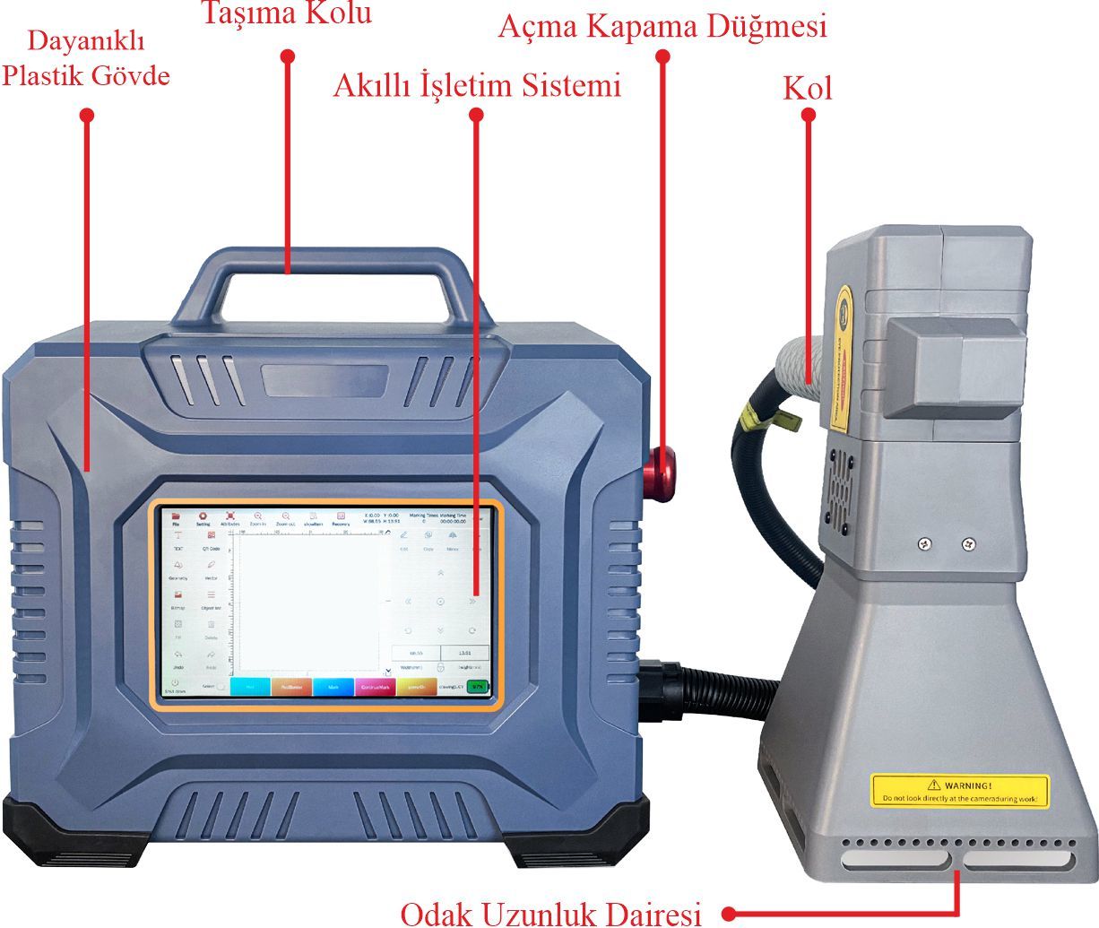 TLM20W Serisi Mini Taşınabilir Lazer Markalama Makinası 20w
