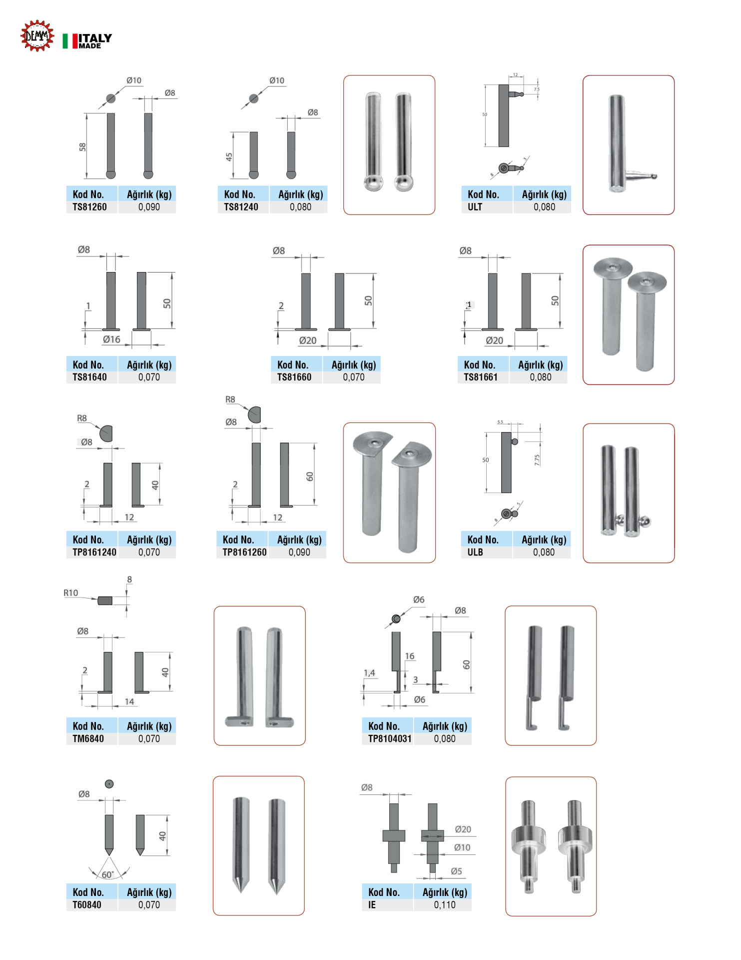 PULSAR, PULSAR 3P, DİKEY PULSAR Aksesuarlar