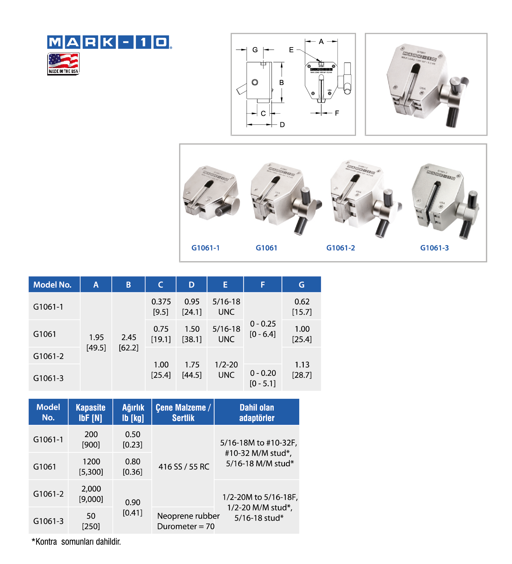 Bağlama Çeneleri ve Aksesuarları - Çekme Testi