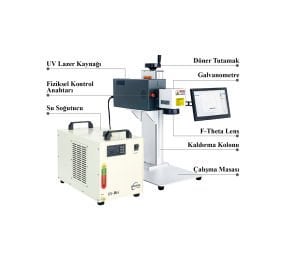 UV Lazer Markalama Makinesi 5W - 8W - 10W