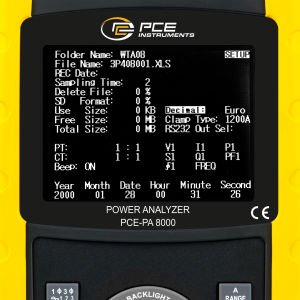 3-Fazlı Güç Ölçer PCE-PA 8000