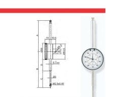 Uzun Kurslu Komparatör Saati (0,01 mm)