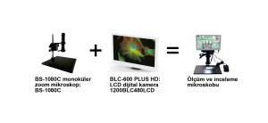 Ölçüm ve İnceleme Mikroskobu Seti / BS-1000C + BLC-600 PLUS HD