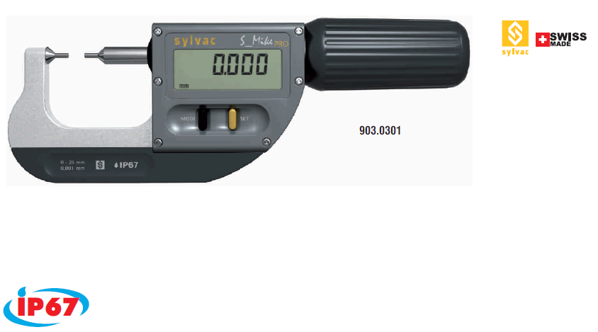 Professional Digital Micrometers with Small Measuring Surfaces