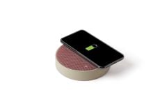 Oslo Energy Bluetooth Hoparlör-Kablosuz Şarj Cihazı-Pembe