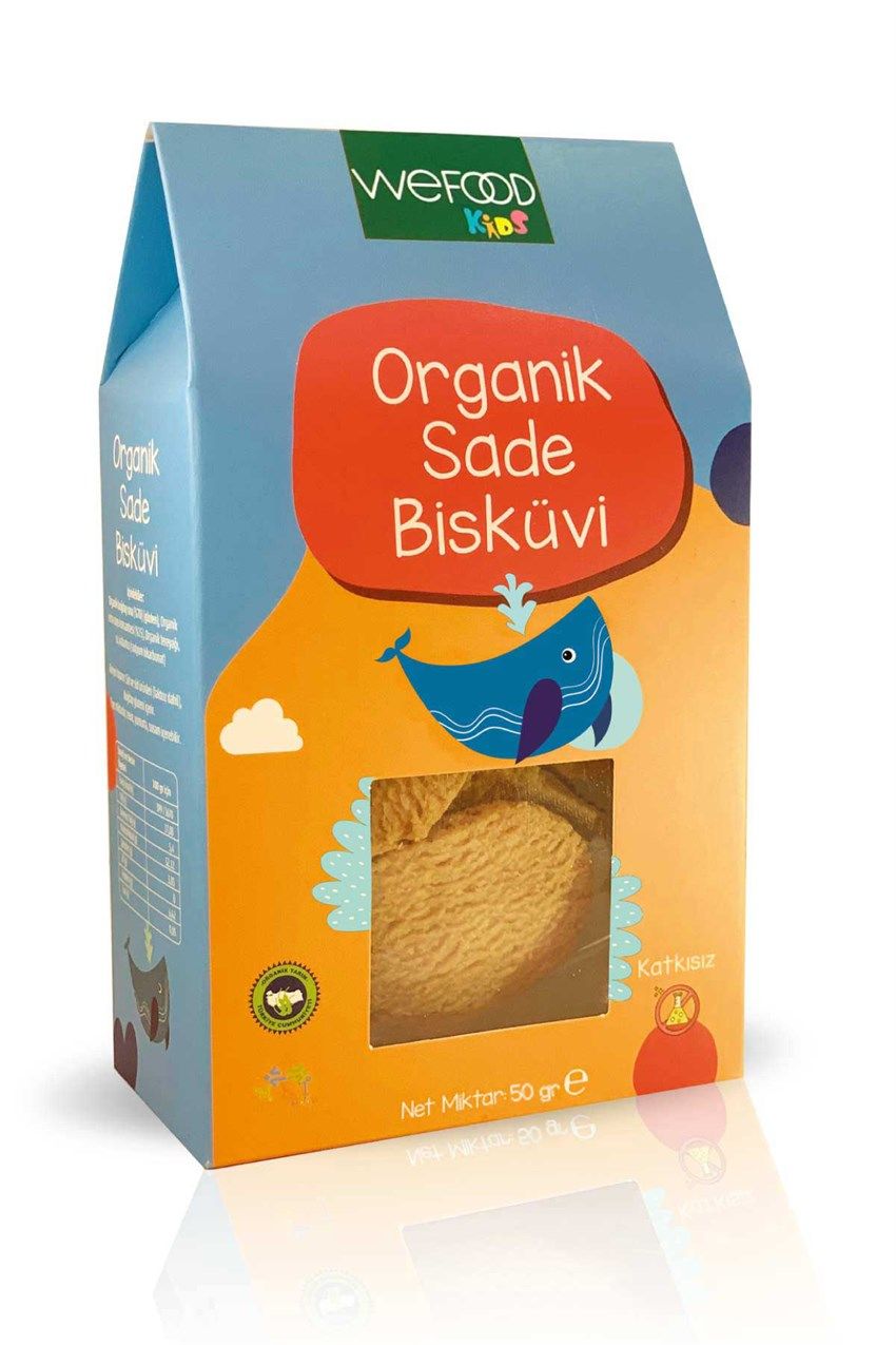 Wefood Kids Organik Sade Tereyağlı Bisküvi 50 gr