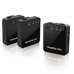 Takstar V1  Dual 2.4 Ghz Kablosuz Video Kamera Yaka Mikrofonu - Çift Kişilik (2 Verici + 1 Alıcı )